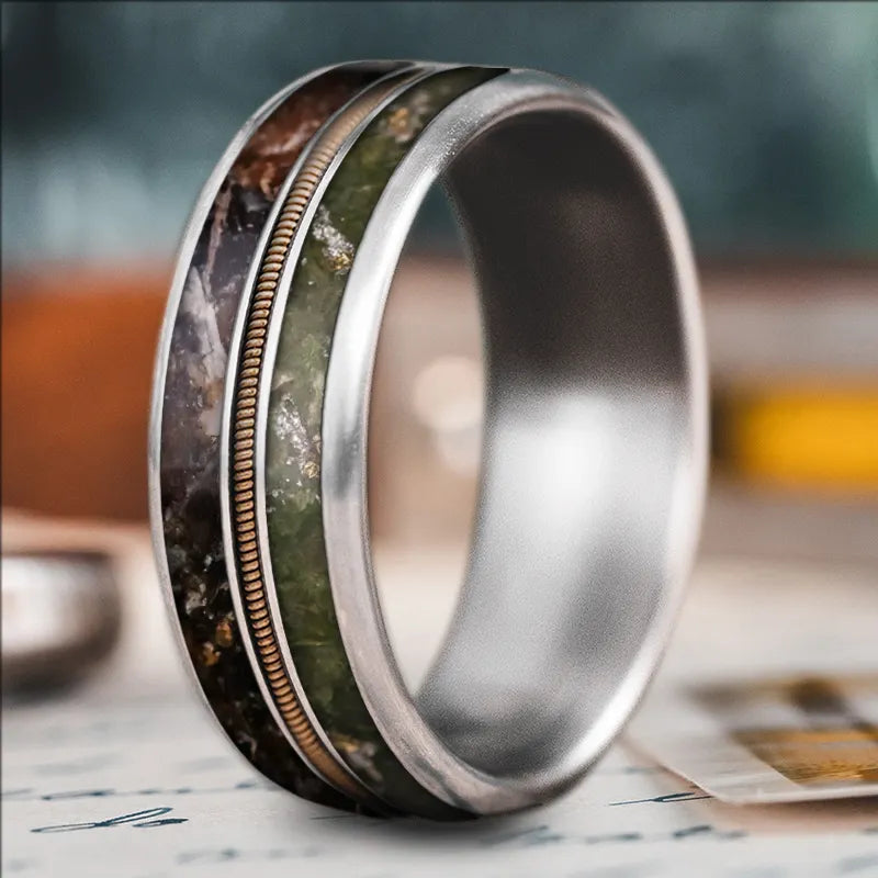Custom Design - 3-Inlay Metal Center Ring JMJN8SQ_zxm2uqJ4uoE2EX6n