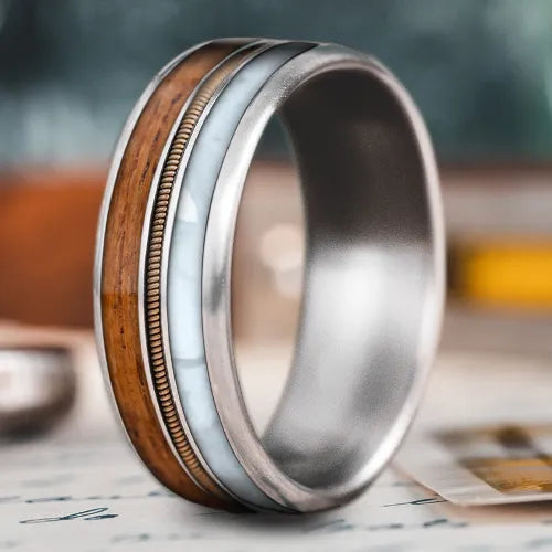 Custom Design - 3-Inlay Metal Center Ring G0ooSZFiGlDDHfoNKuUdvCKW
