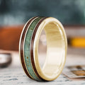 Custom Design - 3-Inlay Wide Center Ring on6dcwVeiIfIZSG2cHEz8Dwa