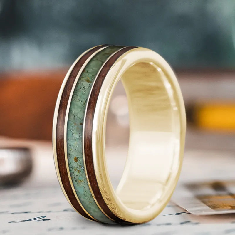 Custom Design - 3-Inlay Wide Center Ring on6dcwVeiIfIZSG2cHEz8Dwa
