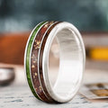Custom Design - 3-Inlay Wide Center Ring QGfBZHOWf7azj5YHb7fAvJGJ