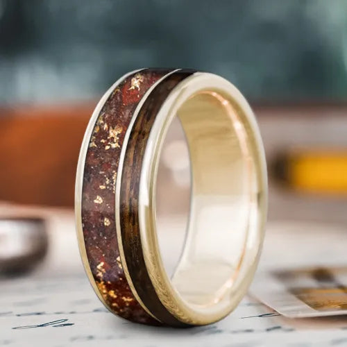 Custom Design - 2-Inlay Offset Ring RqYtbKpqpINZQcQQTmMdadms