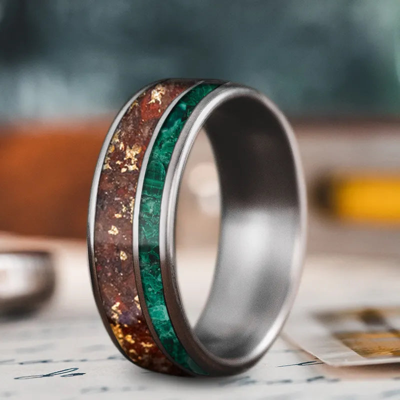 Custom Design - 2-Inlay Offset Ring URpntV8JFpH4KBN8QhMXtGgO