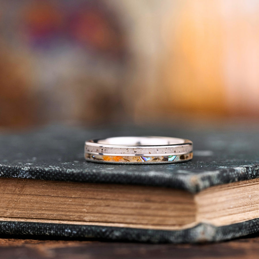 sand-shell-Florida-silver-ring-rustic-and-main