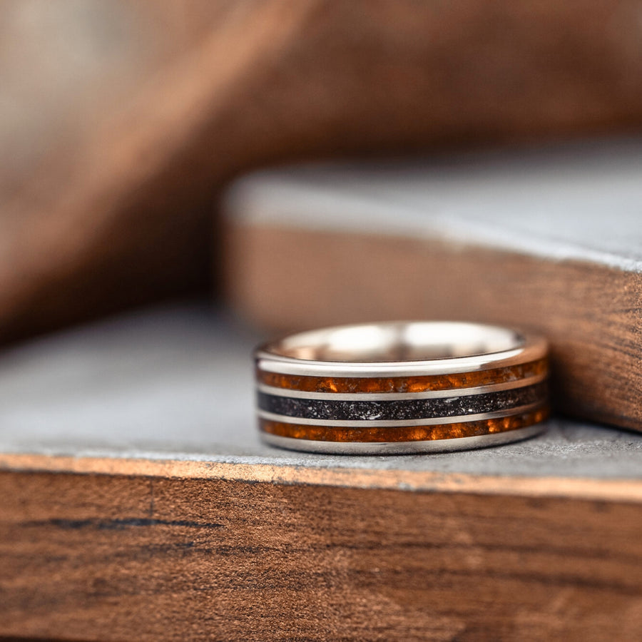 :: Shown in 10k White Gold | 8mm Wide.