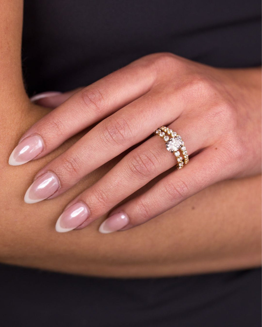 The Sidney & Arabella | Oval Diamond & Half-Eternity Bridal Set