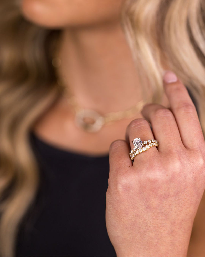 Oval Diamond & Half-Eternity Brilliance