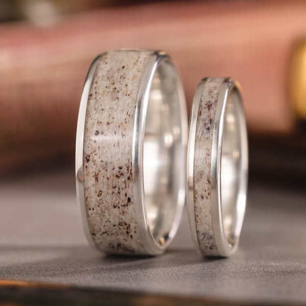 ::Shown in Men's 8mm & 4mm Wide | Silver