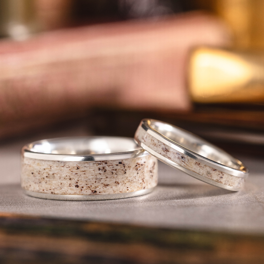 ::Shown in Men's 8mm & 4mm Wide | Silver