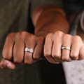 ::Shown in Men's 8mm & 4mm Wide | Silver