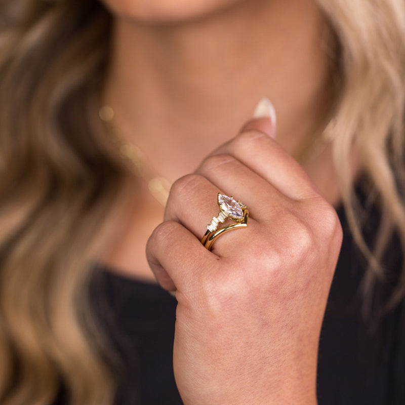 Solid Gold Wishbone Contour Band