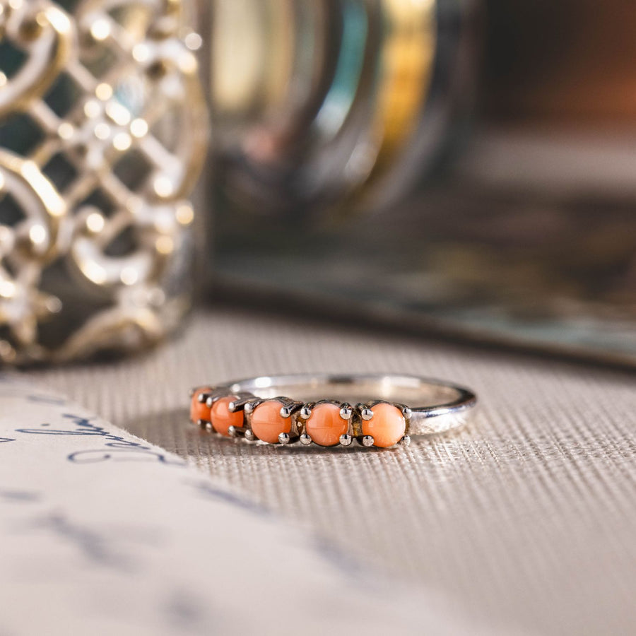 stacking-half-eternity-band-pink-natural-coral-the-auralie-rustic-and-main