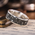 :: The Stargazer Men's Shown in 8mm Wide | Silver