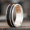       sterling-silver-meteorite-whiskey-barrel-ring-wedding-band-rustic-and-main-dark-star