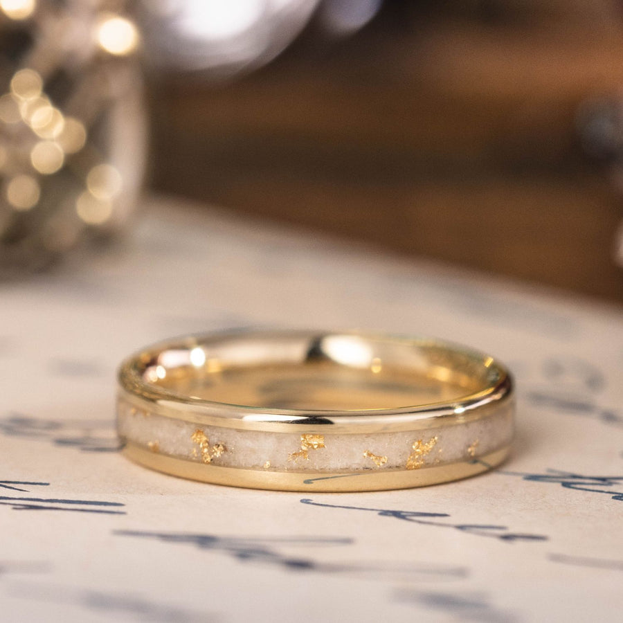 the-alys-womens-gold-sand-gold-flakes-wedding-band