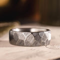 The Apollo Hammered Silver Rustic and Main ::Shown in 8mm Wide | Titanium