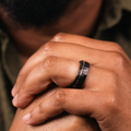 ::Shown in 8mm Wide | Silver Inlay