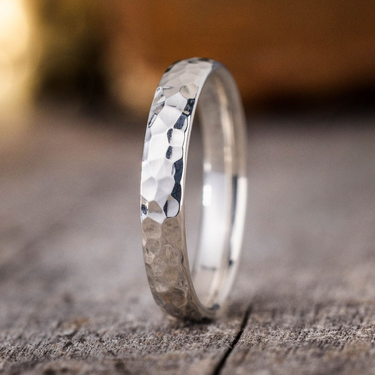 hammered silver silver male wedding bands The Arche 4mm Men's Hammered Silver Wedding Band – Rustic and Main