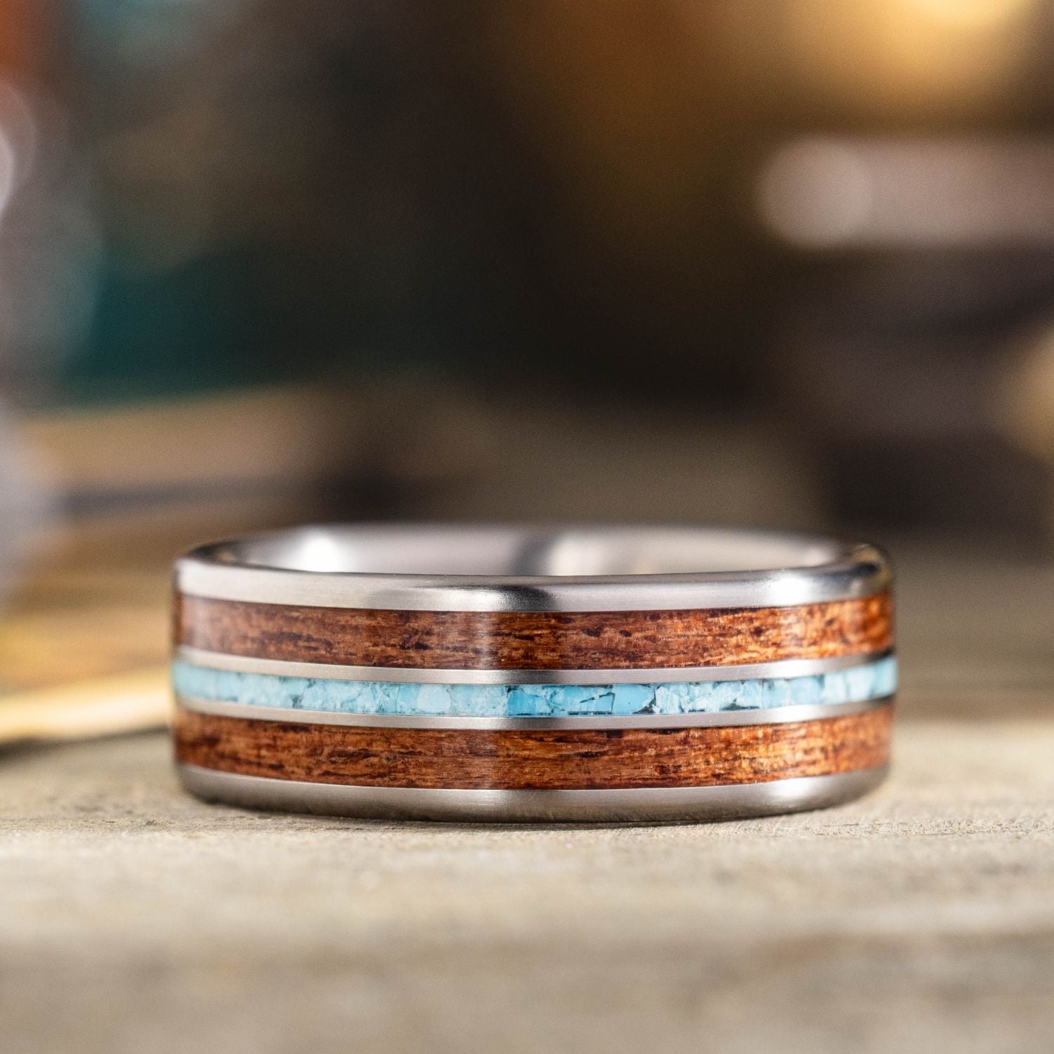 The Arizonan |Arizonan | Men's Titanium Wedding Band + Mesquite