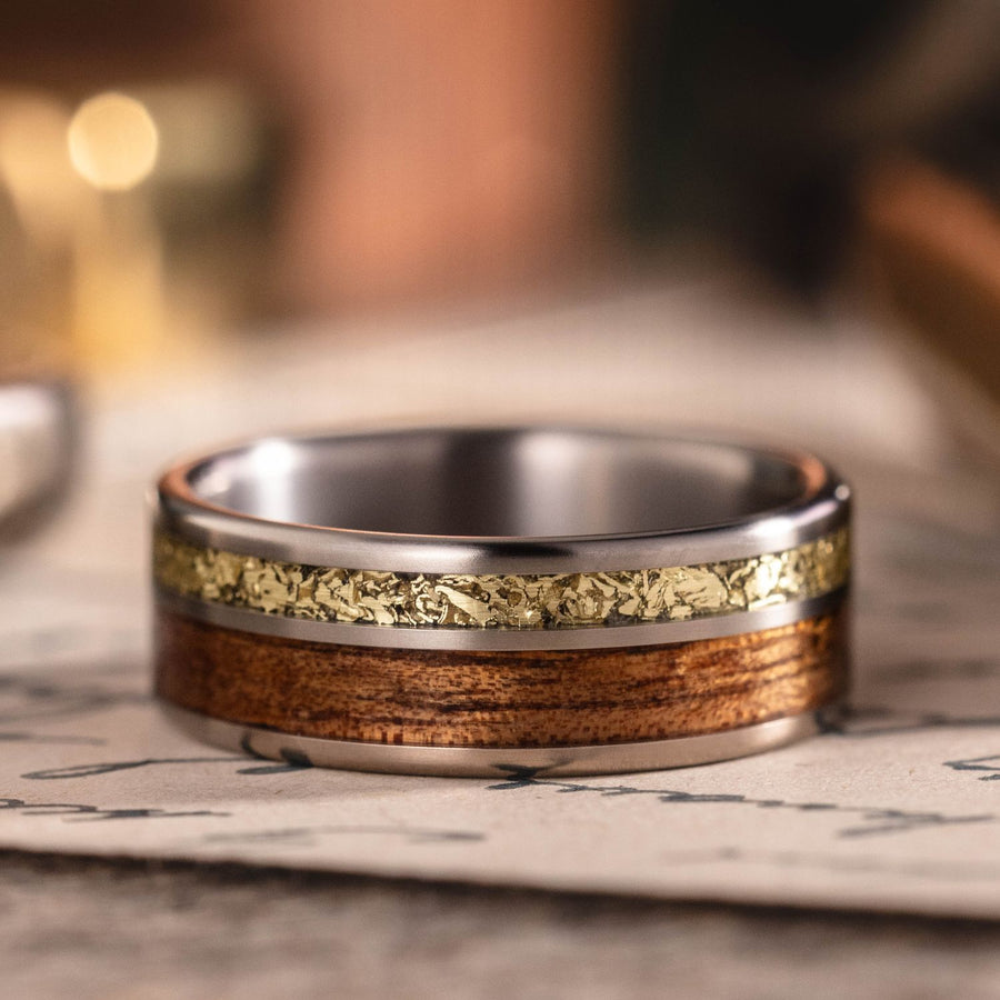 the-artillery-mens-titanium-ring-teak-wood-gun-casing-shavings