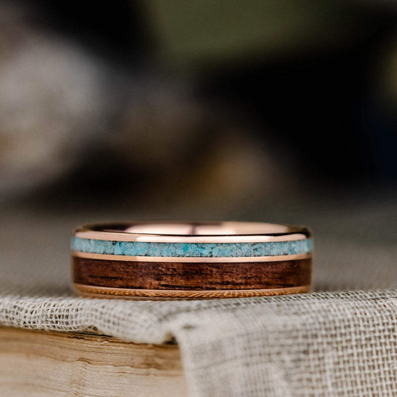 the-asheville-walnut-wood-turquoise-yellow-gold-mens-ring-wedding-band