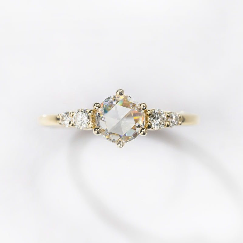 the-austen-rose-cut-round-moisannite-engagement-ring-with-moissanite-accent-stones