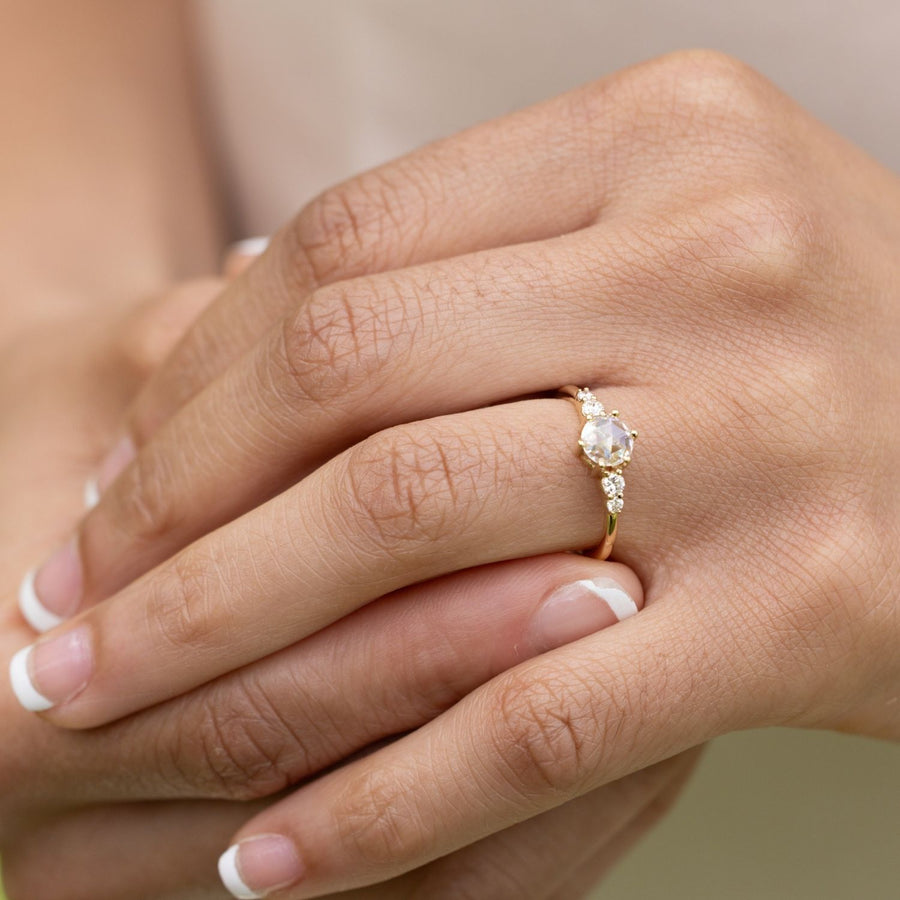 the-austen-rose-cut-round-moissanite-engagement-ring-with-moissanite-accent-stones-rustic-and-main