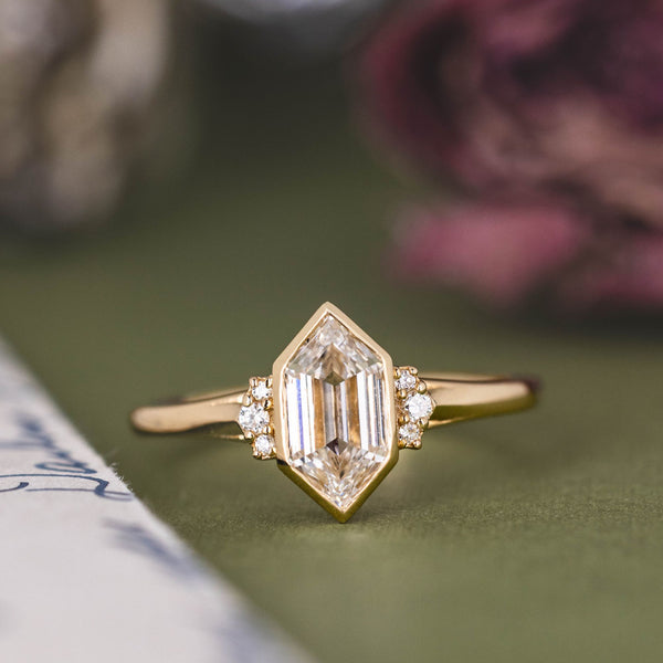 the-blanch-hexagon-bezel-engagement-ring-yellow-gold-rustic-and-main