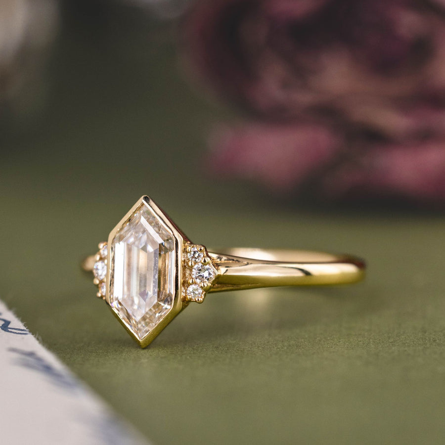the-blanch-hexagon-bezel-engagement-ring-yellow-gold-rustic-and-main