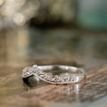 The Catherine - Vintage-Inspired Diamond Wishbone Contour Wedding Band