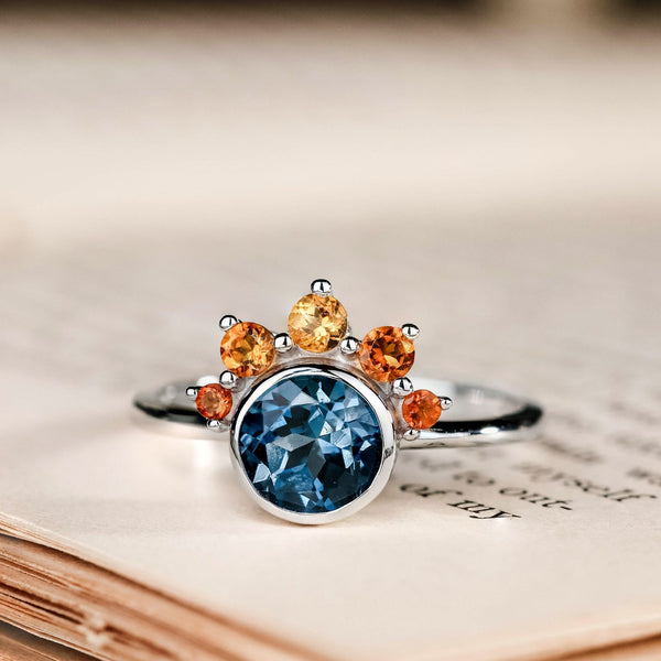 the-cosset-natural-london-blue-topaz-engagement-ring-citrine-crown-accent-bezel-setting
