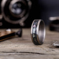 the-dark-tide-mens-titanium-wedding-band-Tahitian-black-mother-of-pearl-rustic-and-main
