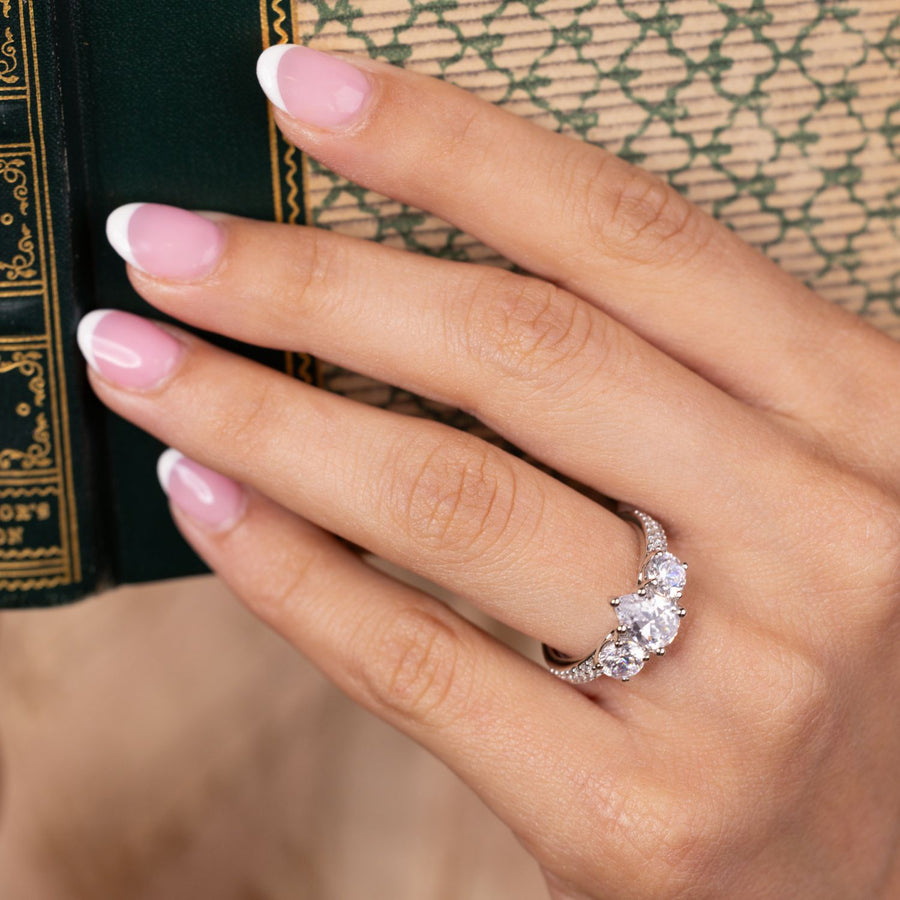 the-elenor-three-stone-pear-two-row-diamond-engagement-ring-rustic-and-main