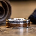 the-expedition-mens-gold-meteorite-wedding-band-uss-north-carolina-battleship-teak-wood
