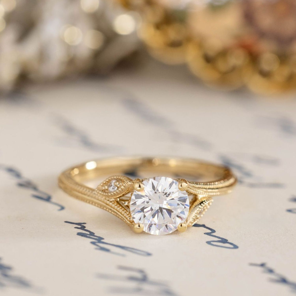 yellow gold diamond dress rings Yellow Gold Classic Solitaire Engagement Ring