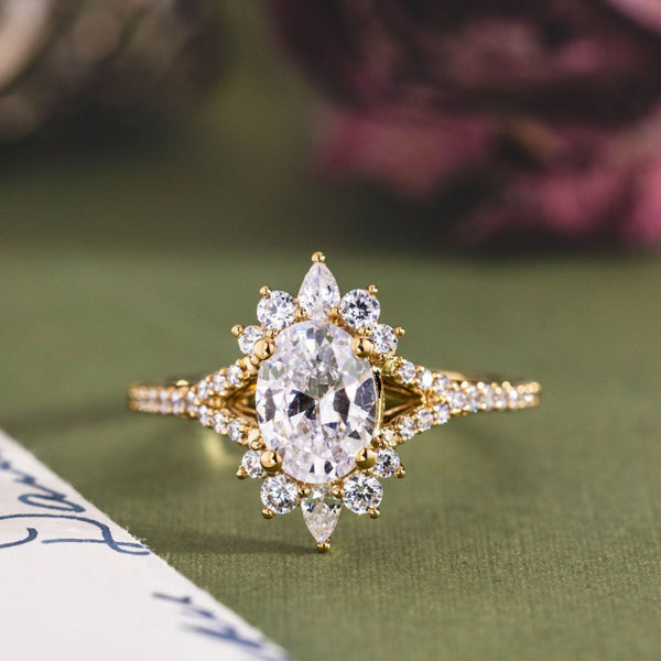 the-genevieve-vintage-inspired-oval-diamond-engagement-ring-starburst-diamond-halo-pave-split-shank