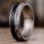 the-gents-weekend-titanium-ring-with-weathered-whiskey-barrel-and-elk-antler