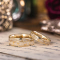 :: Shown in 8 & 4mm Wide | Yellow Gold
