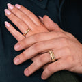 :: Shown in 8 & 4mm Wide | Yellow Gold