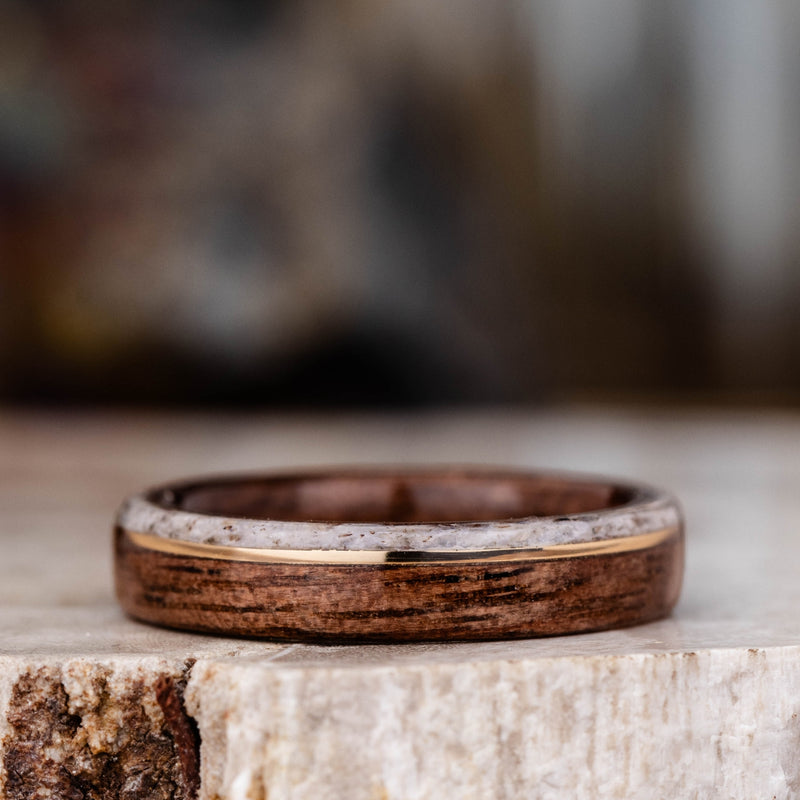 the-high-country-mens-antique-walnut-wood-wedding-band-with-elk-antler-offset-brass-inlay_4