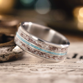 ::Shown in Titanium | 8mm Wide | Medium Antler