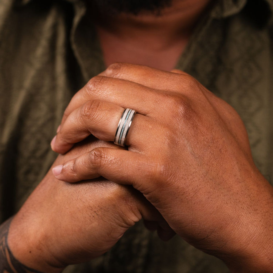 ::Shown in Titanium | 8mm Wide | Light Antler