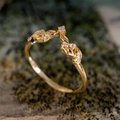 The Ivy | Nature-Inspired Diamond-Accented Contour Wedding Band
