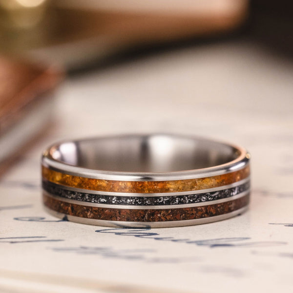 In-Stock The Jurassic in Titanium Rustic and Main ::Shown in 6mm Wide | Titanium