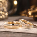 :: Shown in 8 & 4mm Wide | Yellow Gold