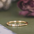 The Maribel | Solid Gold Baguette Diamond Fashion Band