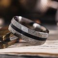 the-mercury-mens-faceted-titanium-ring-whiskey-barrel-inlay