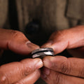 the-mercury-mens-faceted-titanium-ring-whiskey-barrel-inlay