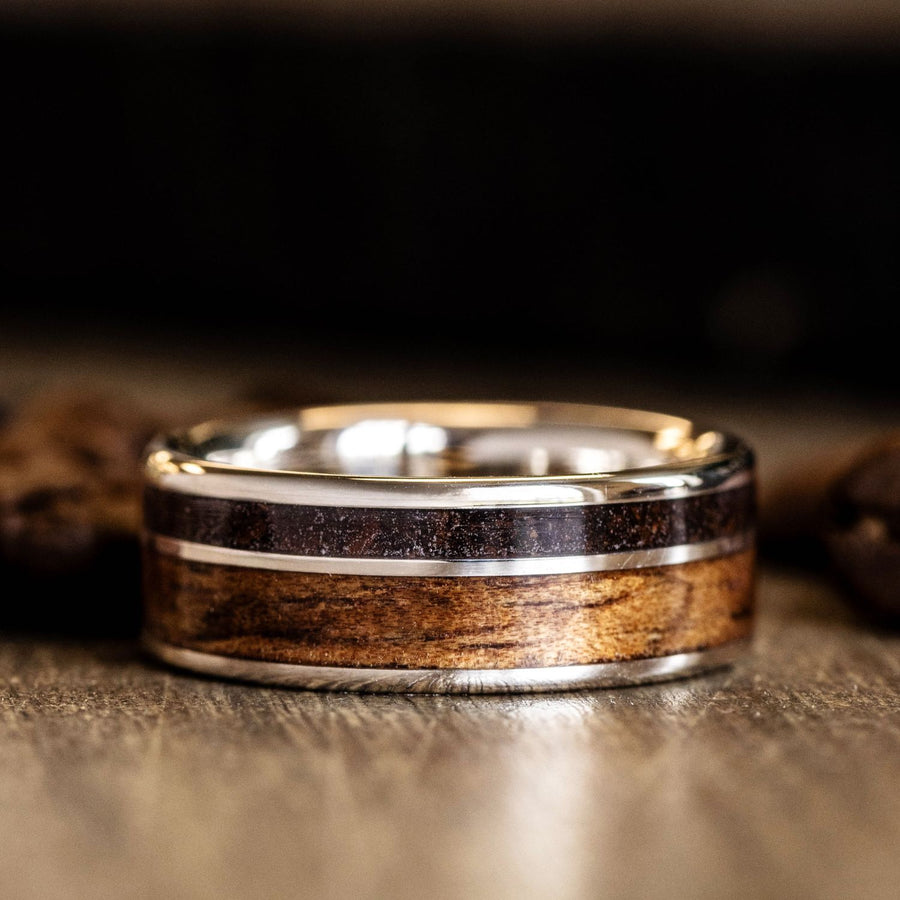 the-molokai-mens-gold-wedding-band-koa-wood-coffee