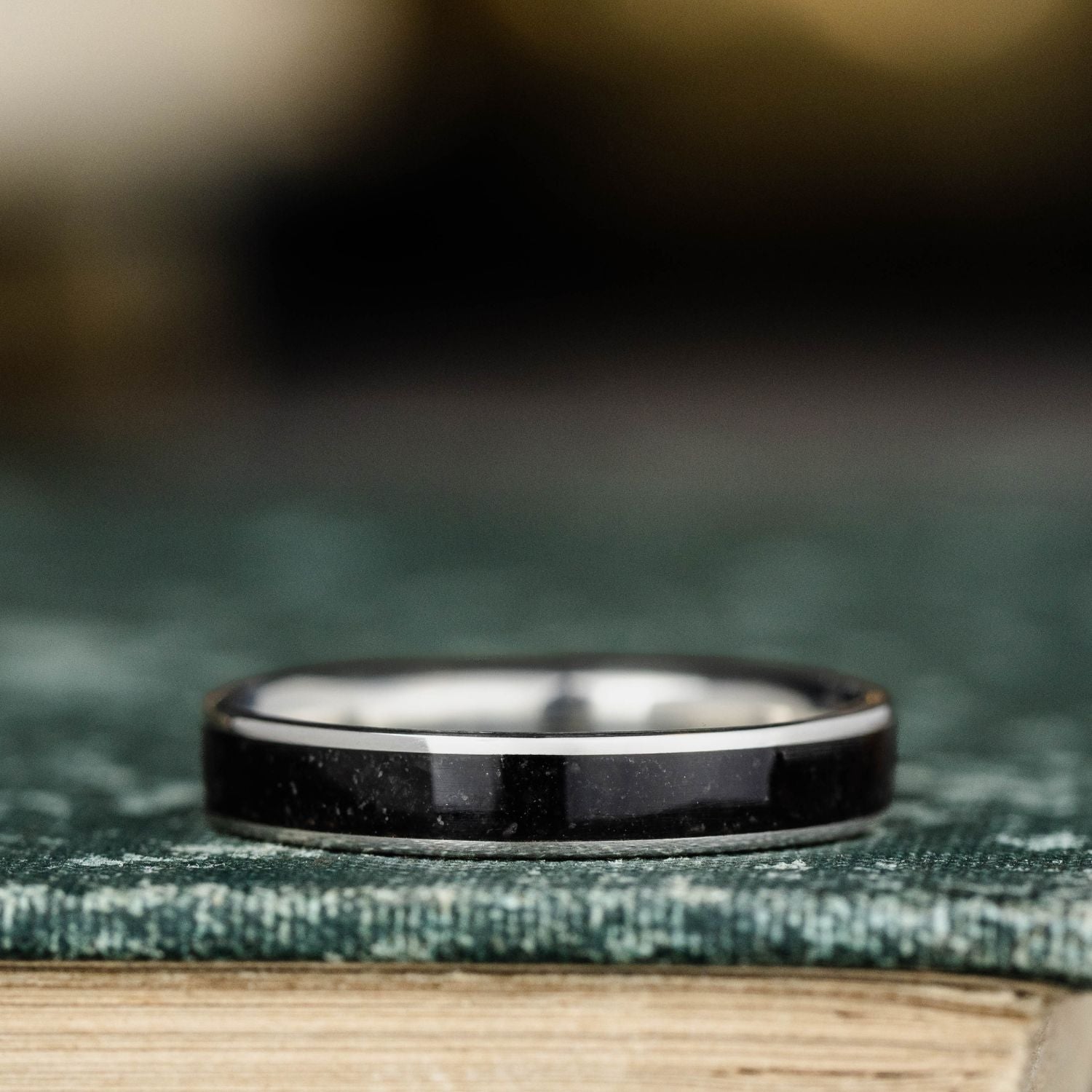 The Obsidian | Women's Silver & Black Obsidian Ring – Rustic and Main